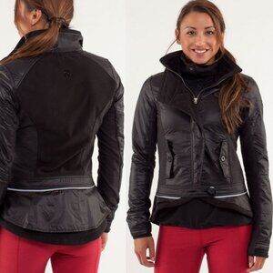 Lululemon Pedal Power Jacket Black Fleece Interior